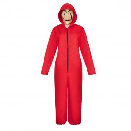 Costum pentru copii, la casa de papel, marimea m, 110-120 cm, rosu