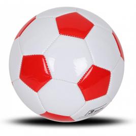 Minge de fotbal, model clasic, marimea 5, 260 grame, rosu