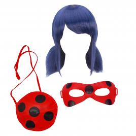 Set trei accesorii pentru costum ideallstore®, buburuza, marime universala, rosu