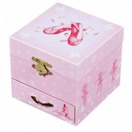 Cutie muzicala patrata balerina roz