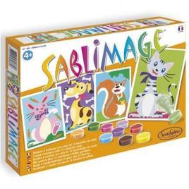 Set creativ cu nisip colorat sablimage - animale de companie