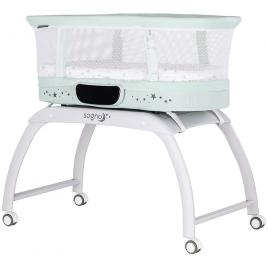 Patut cu leganare si cantar integrat chipolino sogno 2 in 1 pastel green