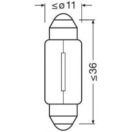 Bec camion 24v c5w original set 10 buc osram