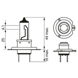 Set 2 becuri 12v h7 55w pure light bosch
