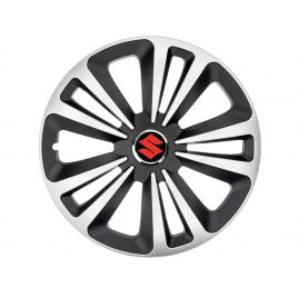Set 4 capace roti terra gri-negru r14 pentru gama auto suzuki
