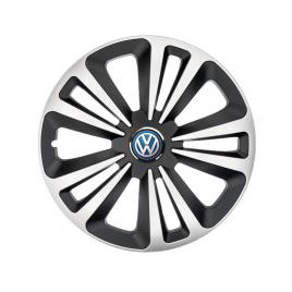Set 4 capace roti terra gri-negru r14 pentru gama auto volkswagen