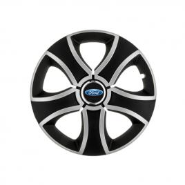 Set 4 capace roti bis gri-negru r13 pentru gama auto ford