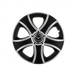 Set 4 capace roti bis gri-negru r13 pentru gama auto mazda