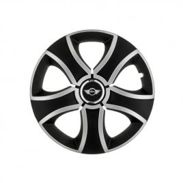 Set 4 capace roti bis gri-negru r13 pentru gama auto mini cooper