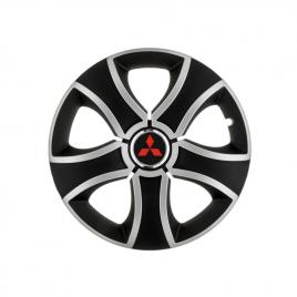 Set 4 capace roti bis gri-negru r13 pentru gama auto mitsubishi