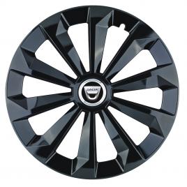 Set 4 capace roti fame negru r15 pentru gama auto dacia