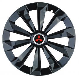 Set 4 capace roti fame negru r15 pentru gama auto mitsubishi