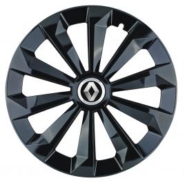 Set 4 capace roti fame negru r15 pentru gama auto renault