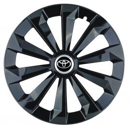 Set 4 capace roti fame negru r15 pentru gama auto toyota