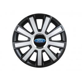 Set 4 capace roti flash gri-negru r16 pentru gama auto ford