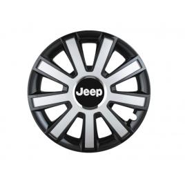Set 4 capace roti flash gri-negru r16 pentru gama auto jeep