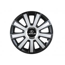 Set 4 capace roti flash gri-negru r16 pentru gama auto lexus