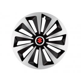 Set 4 capace roti fox gri-negru r14 pentru gama auto suzuki