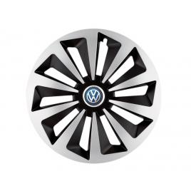 Set 4 capace roti fox gri-negru r14 pentru gama auto volkswagen