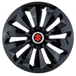 Set 4 capace roti fox negru r15 pentru gama auto suzuki