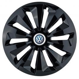 Set 4 capace roti fox negru r15 pentru gama auto volkswagen