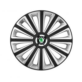 Trend set 4 capace roti trend r15 pentru gama auto skoda trend silver-black