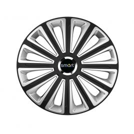 Trend set 4 capace roti trend r15 pentru gama auto smart trend silver-black