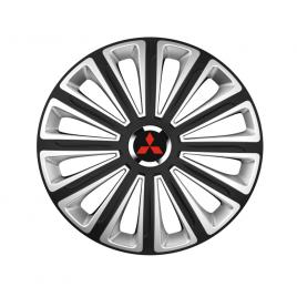 Trend set 4 capace roti trend r16 pentru gama auto mitsubishi trend silver-black