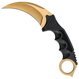Cutit karambit, auriu, 18.5 cm