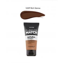 Fond de ten flawless match natural finish 520p (rich sienna) – machiaj perfect,