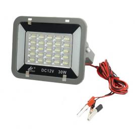 Proiector led cu clesti, 75led smd, 30w, 12v, ip66, camping