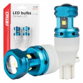 Set 2 becuri led canbus t15 w16w 4smd 1860xs becuri albe 12v 24v amio-04251