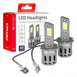 Set becuri auto seria x5 winger h3 6000k canbus amio-03944