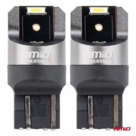 Set becuri full canbus pro w21/5w 2x1860 smd alb 12v 24v amio-03601