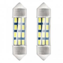 Set becuri auto c5w c10w c3w , sofit 36mm alb 12v