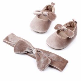 Balerini crem cu bentita (marime disponibila: 12-18 luni (marimea 21