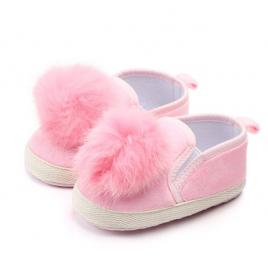 Balerini fetite roz - pufi (marime disponibila: 3-6 luni (marimea 18