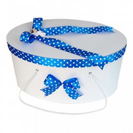 Cutie trusou botez fundite albastre cu buline si ingeras, denikos® 7