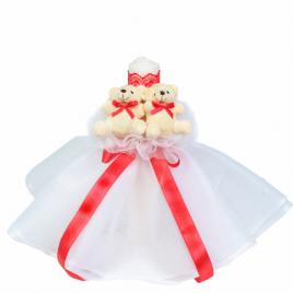 Lumanare botez cu tul, decor corai si ursuleti, denikos® 532