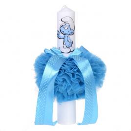 Lumanare botez pentru baietel, decor turcoaz, denikos® 57