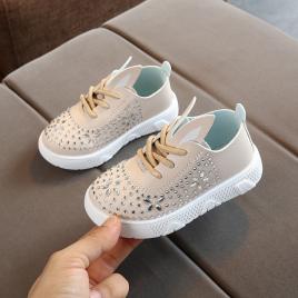 Pantofi crem cu strasuri (marime disponibila: marimea 30)