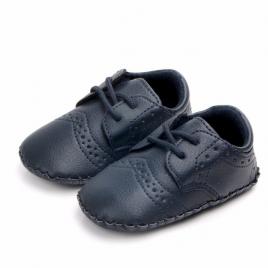 Pantofiori bleumarin eleganti baietei (marime disponibila: 3-6 luni (marimea 18