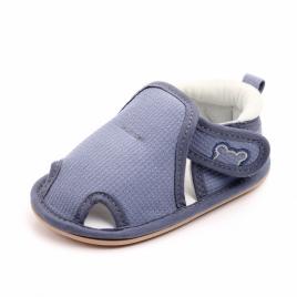 Pantofiori gri decupati pentru baietei - teddy (marime disponibila: 3-6 luni