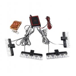 Set 4 stroboscoape cu 4 leduri, lumina galbena si telecomanda