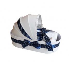 Trusou botez complet, in landou, bleumarin buline denikos® 134