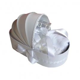 Trusou botez complet, in landou, decor alb denikos® 130