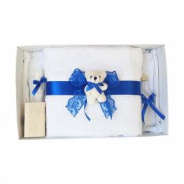 Trusou botez dantela albastra si ursulet denikos® 434