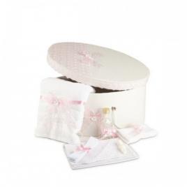 Trusou botez si cutie decorata dantela roz nk-tr-004