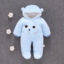 Combinezon plusat bleu - kitty (marime disponibila: 6-9 luni (marimea 19