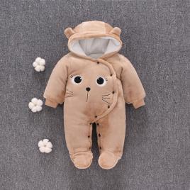 Combinezon plusat crem - kitty (marime disponibila: 6-9 luni (marimea 19